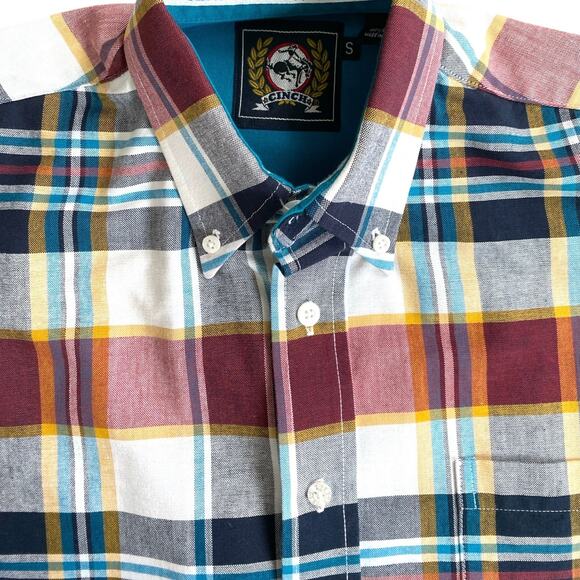 Vnt Cinch Miller Style Western Button Down Shirt Sz S Multi Plaid Long Sleeve - Picture 2 of 8